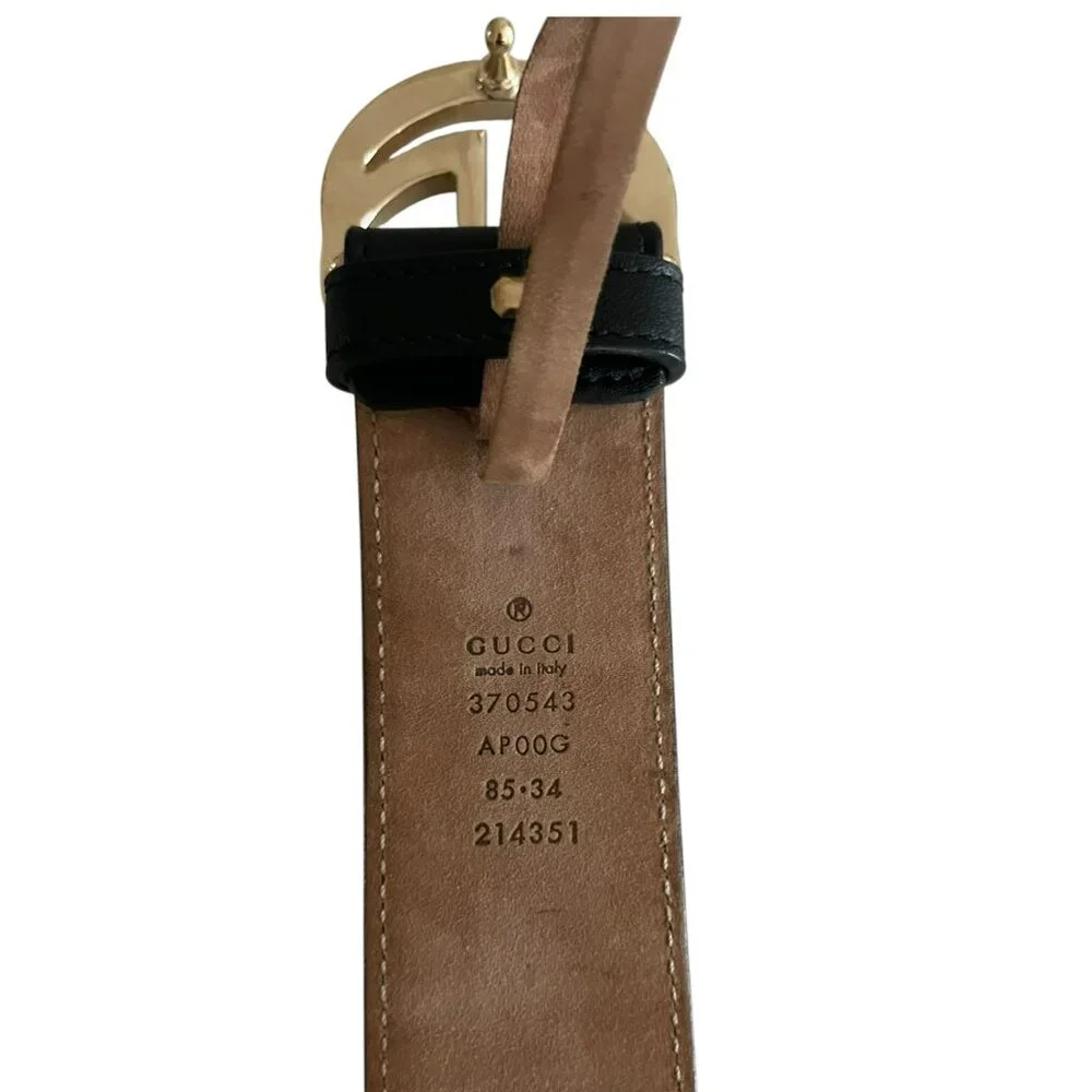 Gucci Interlocking G leather belt, Size 85 - Picture 3 of 5